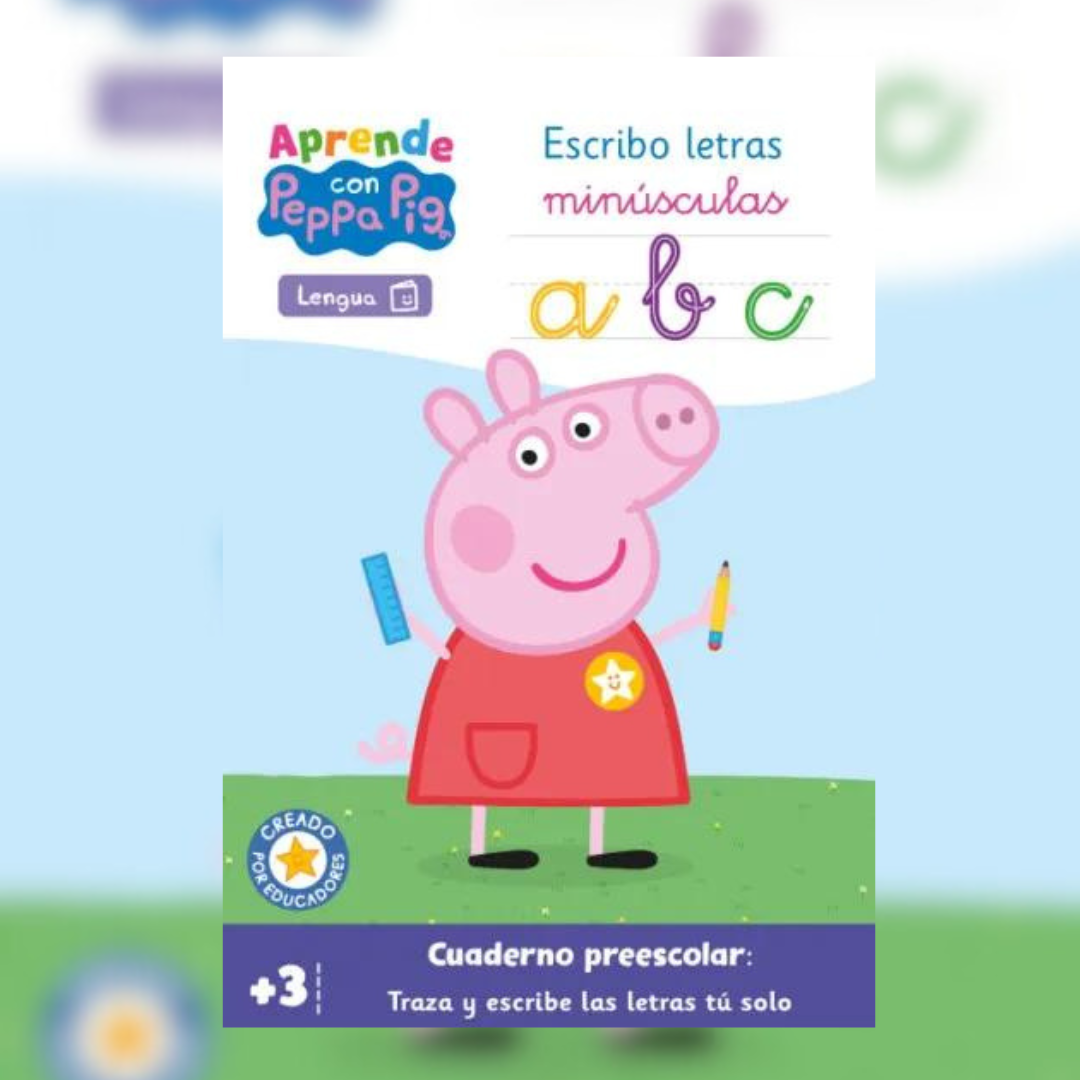 Aprende Lengua con Peppa Pig. Escribo letras minúsculas (+3 años)